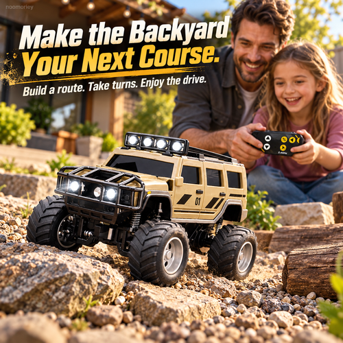 🚙 Mini RC Off-Road Truck – 2.4GHz Remote Control SUV with LED Lights, Spring Suspension & USB Rechargeable Battery 🎁