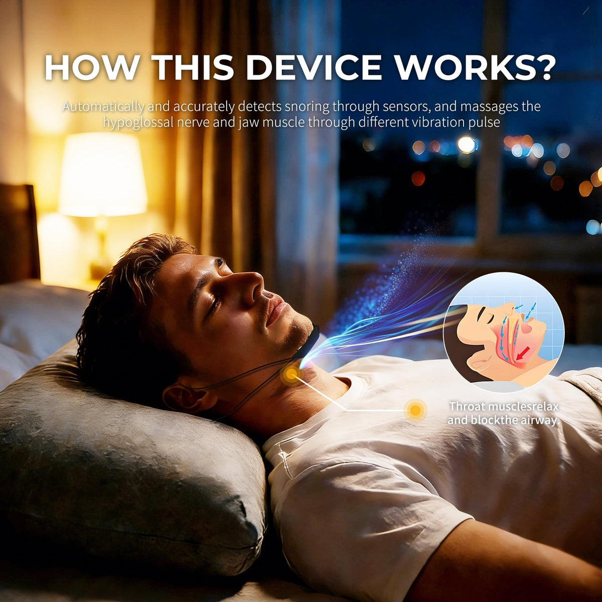 😴 Wearable Snoring Support Neck Device for Quieter Nighttime Sleep