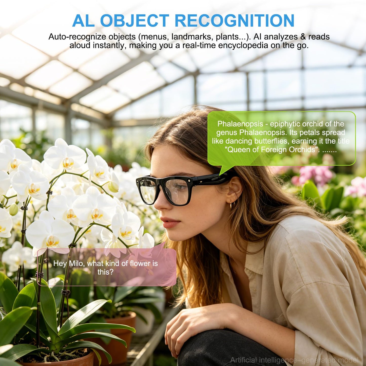 AI Smart Glasses with 4K Camera, Real-Time Translation & Open-Ear Audio