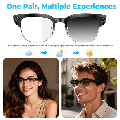 😎 AI Smart Glasses with 4K Camera 📸 | Live Translation • Open-Ear Audio • Hands-Free Recording