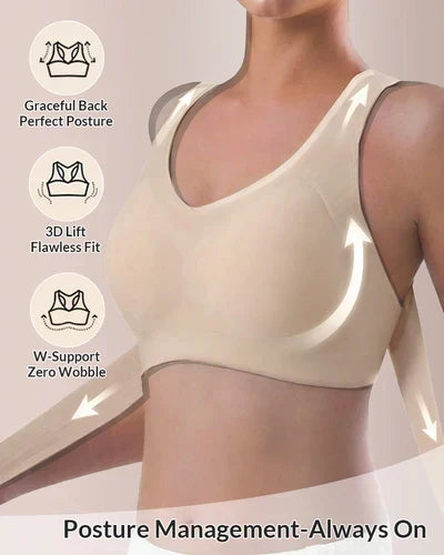 👙 Front Closure Cross-Back Wireless Posture Bra – Ultra Push-Up, All-Day Comfort & Natural Lift for a Slimmer, Taller Silhouette 💖