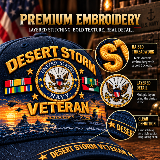 🏆Last Day Promo: 49% OFF! 🏜️Desert Storm Veteran Tribute Cap （1991–2026 -35TH ANNIVERSARY）