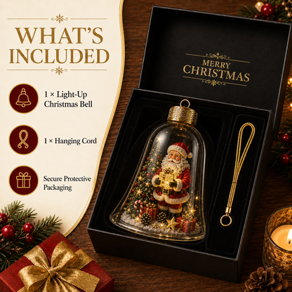 🔔✨ Glowing Christmas Bell – A Magical Light-Up Holiday Decoration