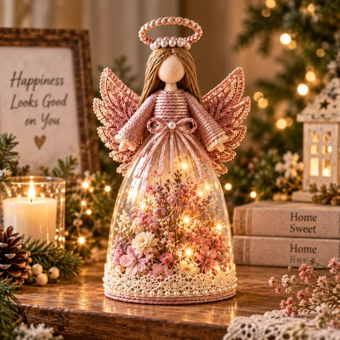 🎁 Lighted Floral Angel Figurine
