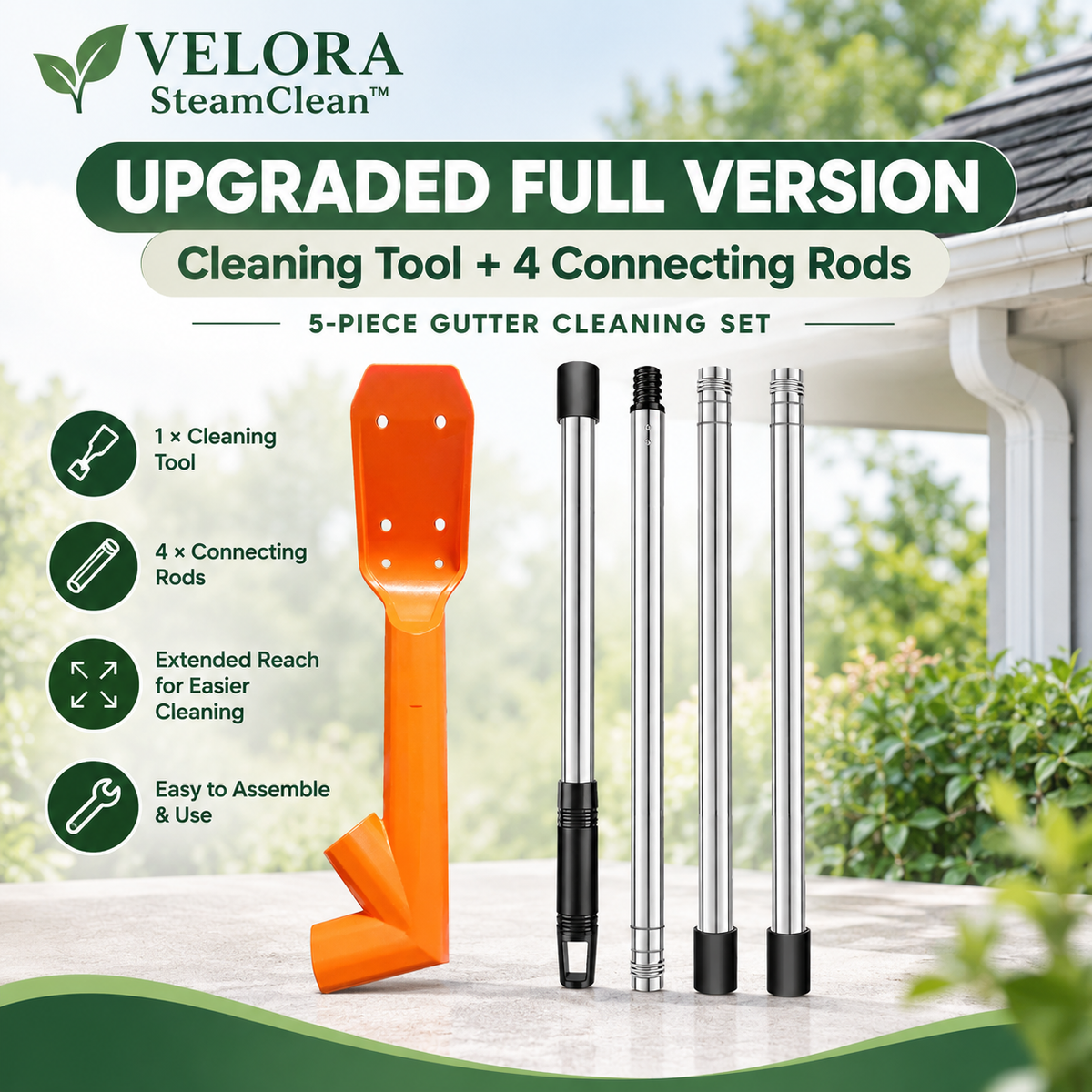 VELORA GUTTERPRO™ — Gutter Cleaning Tool