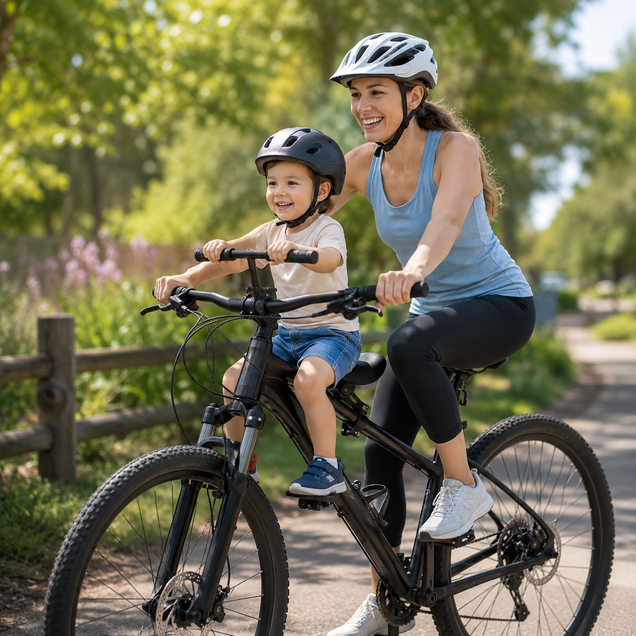 Front-Mounted Kids Bike Seat Set
