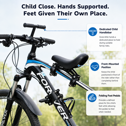 Front-Mounted Kids Bike Seat Set