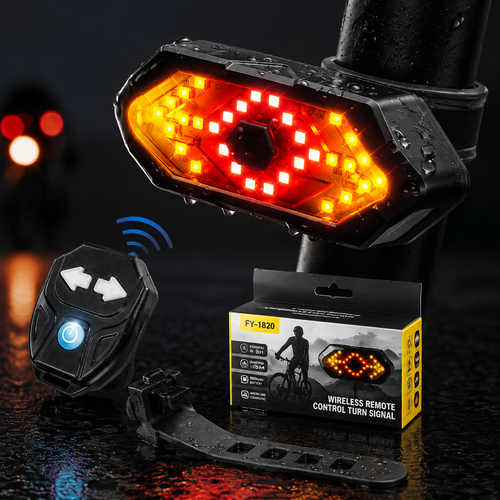 Smart Wireless Bike Tail Light With Turn Signals & Remote Control