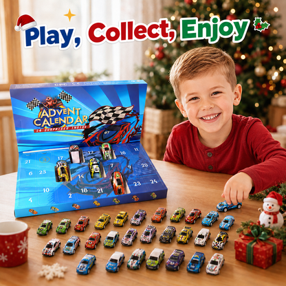 🎄24-Day Christmas Advent Calendar – Surprise Toy Race Cars Set 🚗