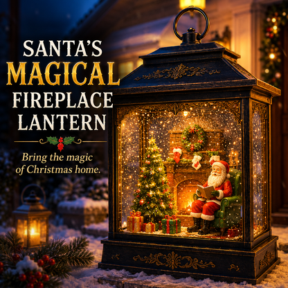 🎅 Santa’s Magical Fireplace Lantern-🎄 Bring the Magic of Christmas Home