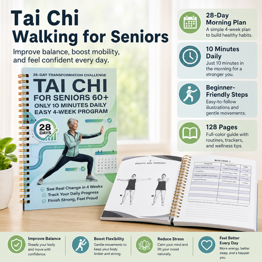Tai Chi Walking for Seniors, Spiral Bound 28 Day Morning Plan