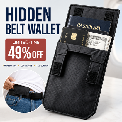 🔥 49% OFF Today | Hidden RFID-Blocking Travel Wallet