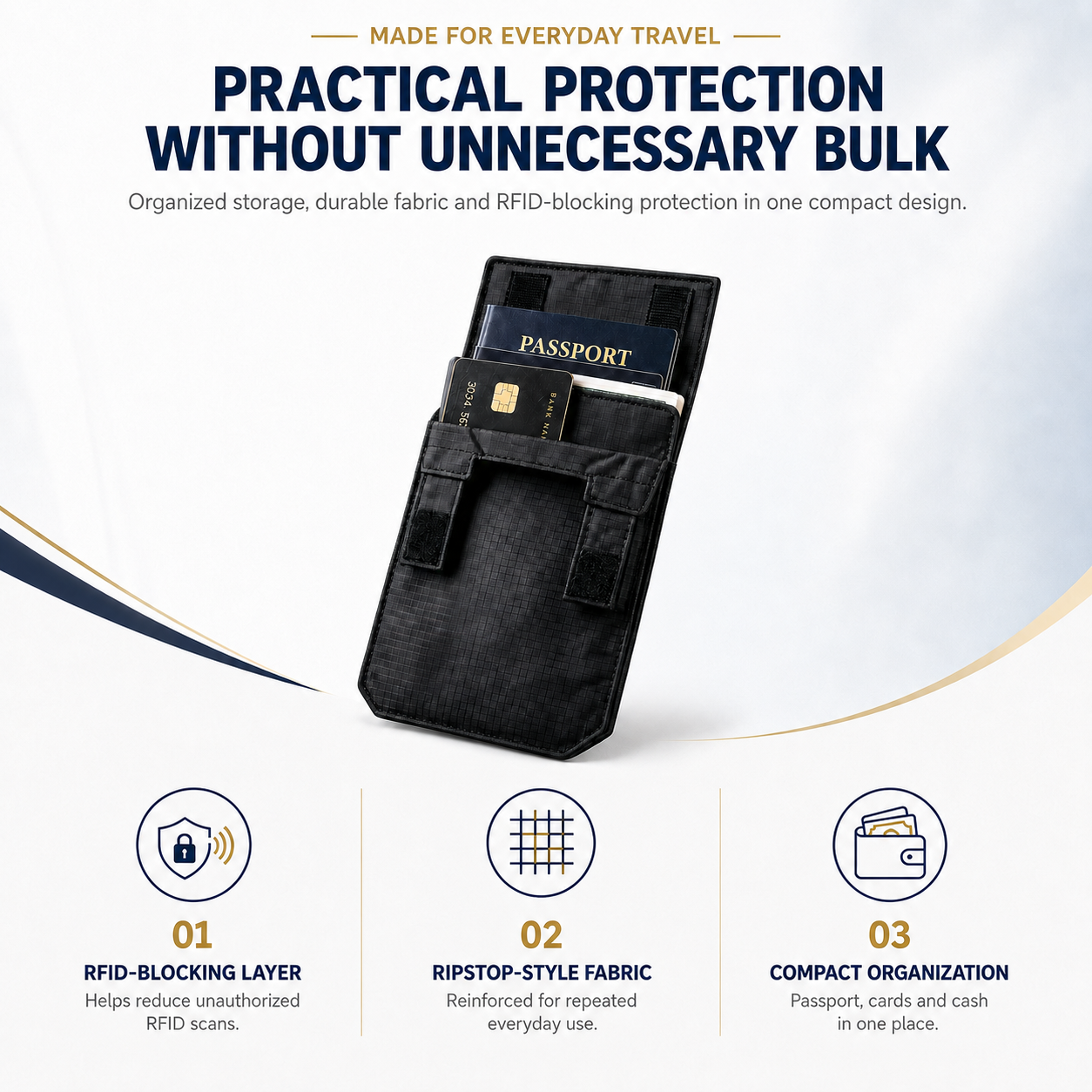 🔥 49% OFF Today | Hidden RFID-Blocking Travel Wallet
