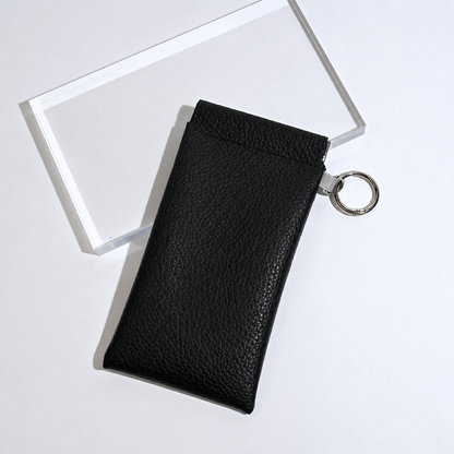 Soft PU Leather Sunglasses Pouch Elastic Opening Eyeglasses Bag
