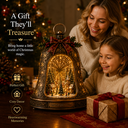 🎄 Christmas Village Infinity Bell – Lighted 3D Holiday Decor