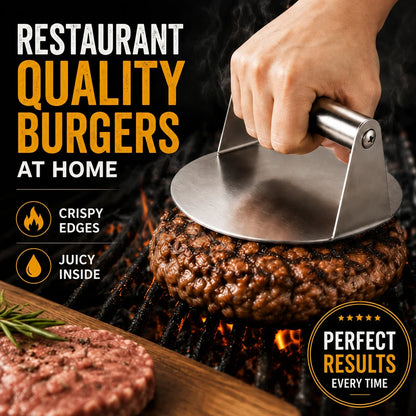 Stainless Steel Burger Press | Smash Burger & Grill Smasher