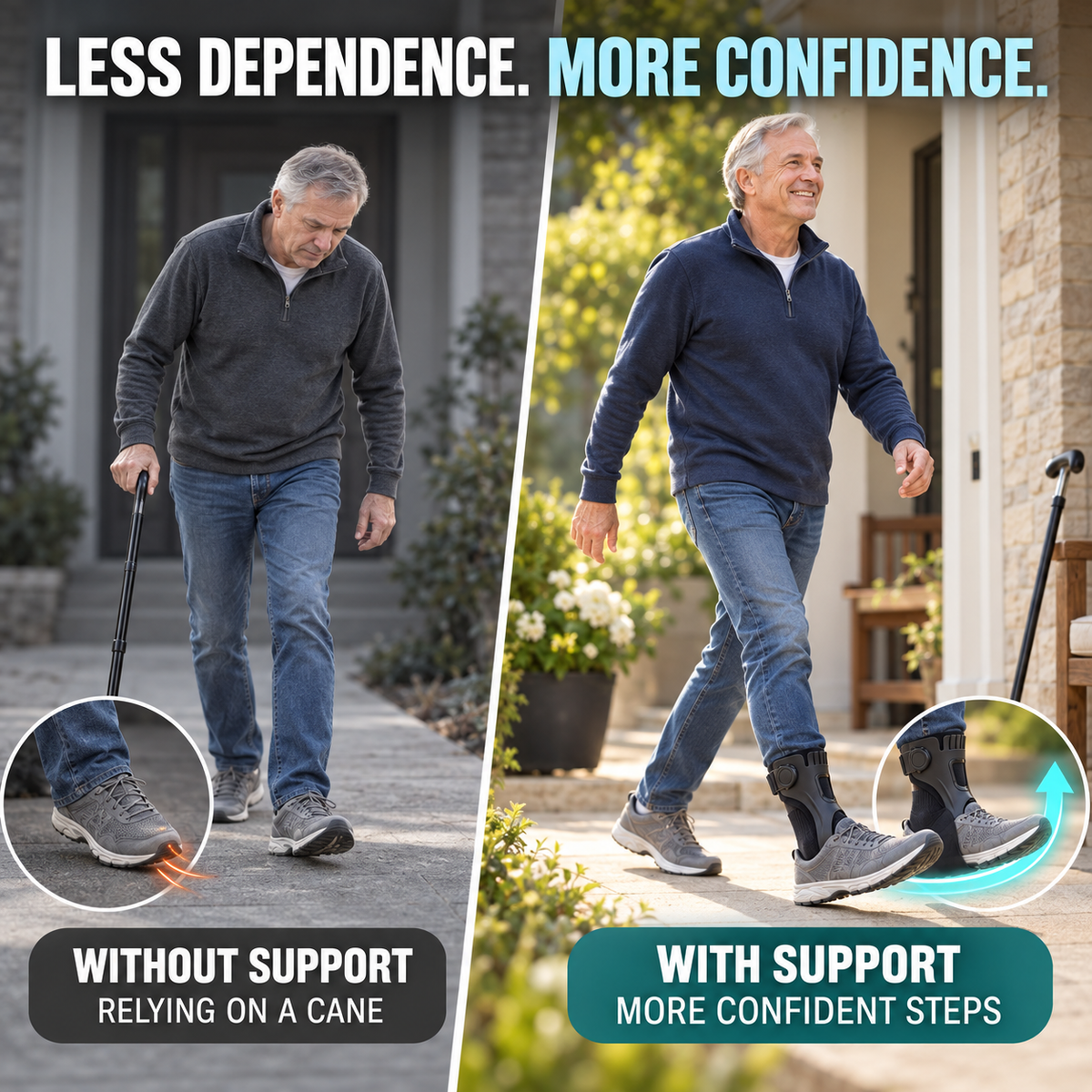 🦶 AFO Foot Drop Support Brace – Toe Lift Ankle Foot Support 🚶