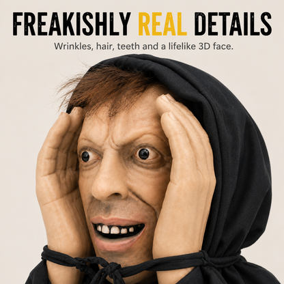 👻 👀Creepy Window Prank Mask – Realistic Halloween Scare Prop