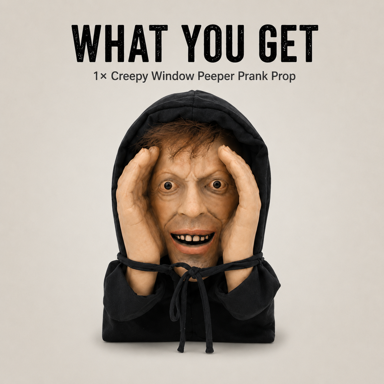 👻 👀Creepy Window Prank Mask – Realistic Halloween Scare Prop