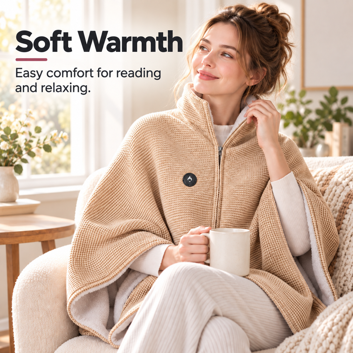 🔥 Wearable Heated Blanket – Cozy Hands-Free Warmth