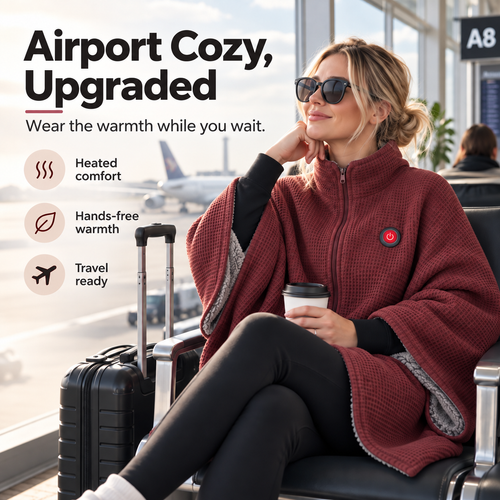 🔥 Wearable Heated Blanket – Cozy Hands-Free Warmth