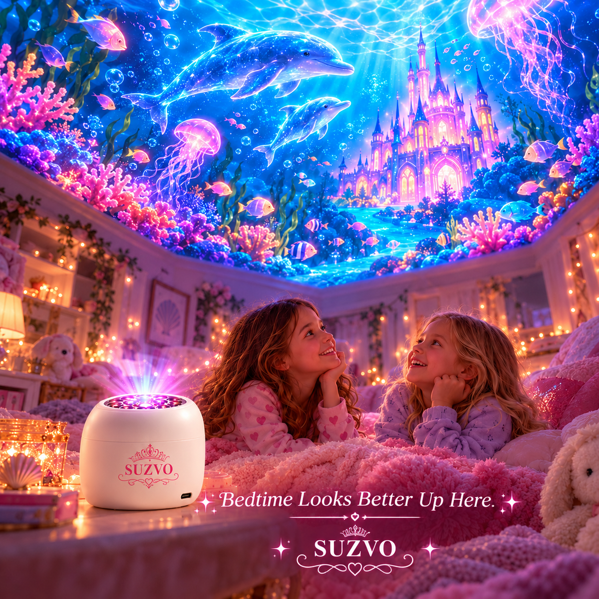 🏰 Fairytale Room Projector for Kids – Castles, Fairies & Magical Bedtime Scenes