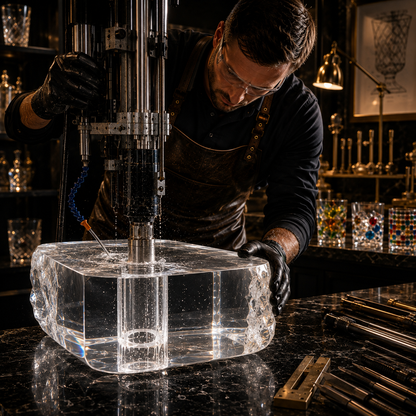 Artisan Colored Crystal Whiskey Glass