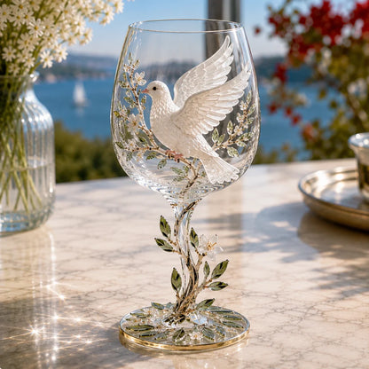 🐦 Nature’s Winged Beauties – 3D Bird Wine Glass Collection