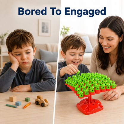 🐸 Frog Balance Board Game for Kids & Family – Interactive Tree Frog Balancing Toy Set, Screen-Free Educational Tabletop Game for Boys & Girls 🎁