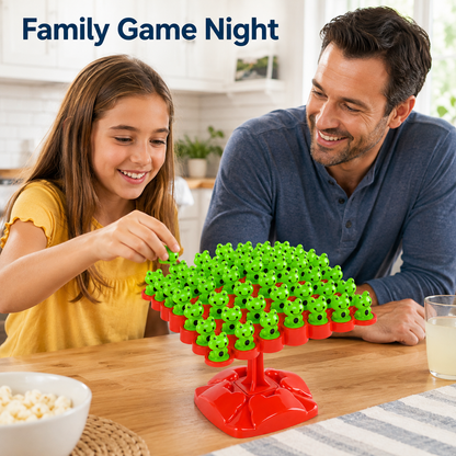 🐸 Frog Balance Board Game for Kids & Family – Interactive Tree Frog Balancing Toy Set, Screen-Free Educational Tabletop Game for Boys & Girls 🎁