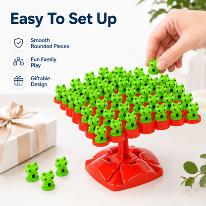 🐸 Frog Balance Board Game for Kids & Family – Interactive Tree Frog Balancing Toy Set, Screen-Free Educational Tabletop Game for Boys & Girls 🎁