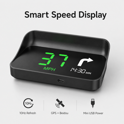 🚘 Smart Car Head Up Display Holographic Windshield Projector with GPS Speedometer