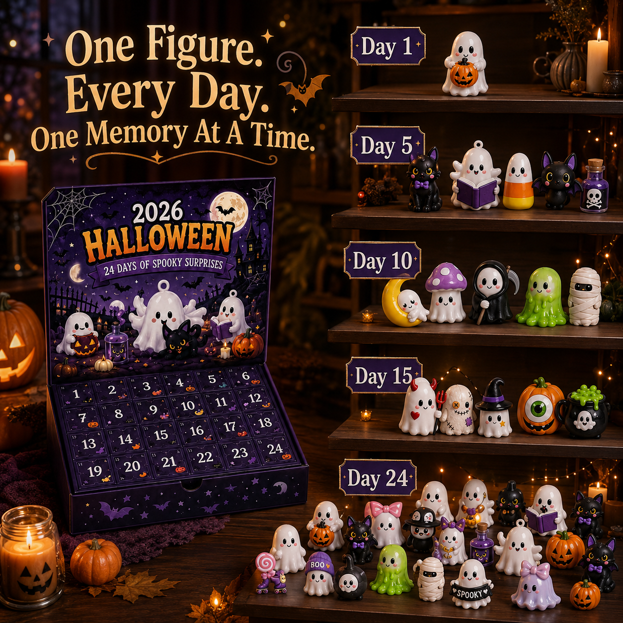 🔥Limited 50% OFF🎃👻Spooky Countdown 🕯️|🎃 24 Days of Halloween Surprises👻One Surprise a Day.🔥 Endless Halloween Fun.🌟