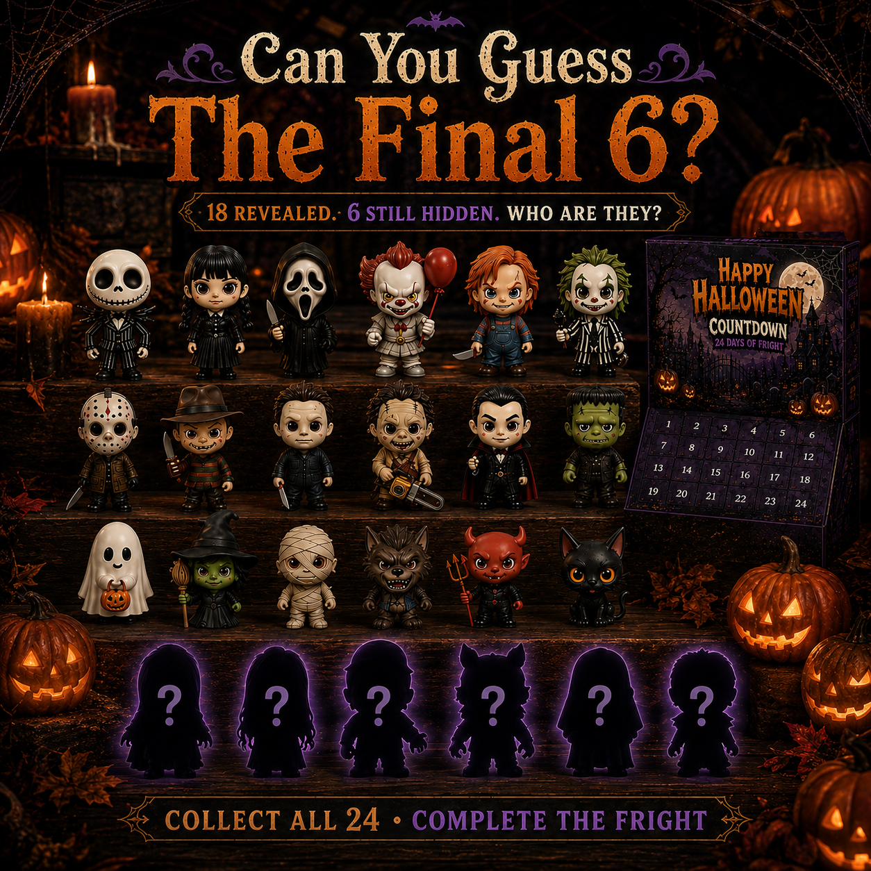 🔥Limited 50% OFF🎃👻Spooky Countdown 🕯️|🎃 24 Days of Halloween Surprises👻One Surprise a Day.🔥 Endless Halloween Fun.🌟
