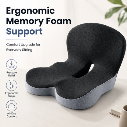 🔥50% off on the last day| Sitting All Day? This Cushion Helps Relieve Back & Tailbone Pressure Instantly
