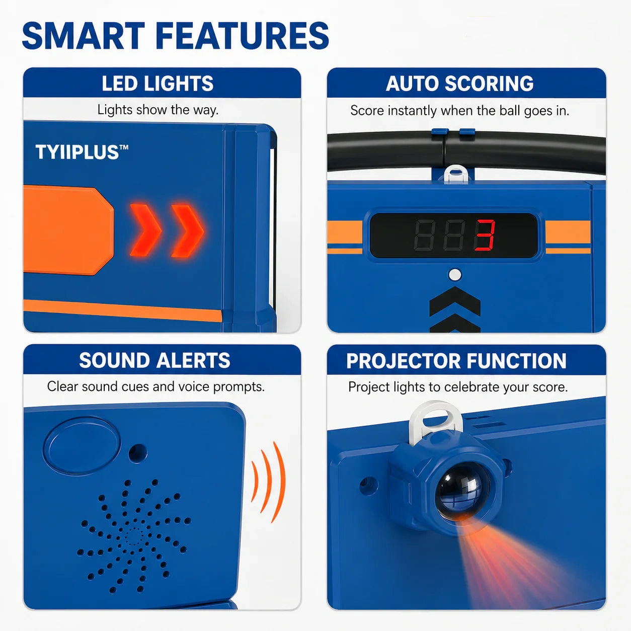 Soccer Round-About Interactive Soccer Training Game with Auto Scoring, LED Lights & Projector – Indoor & Outdoor Soccer Toy for Kids