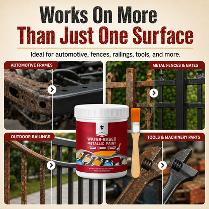 🛡️ Water-Based Rust Converter & Metallic Paint – Stop Rust. Restore Metal.