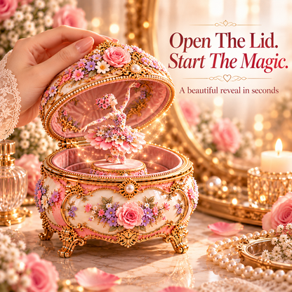 🌸 50% OFF Floral Ballerina Music Box – A Romantic Keepsake With a Magical Butterfly Reveal 🦋
