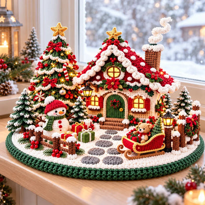 Crochet Christmas Chalet Winter Village Pattern - Amigurumi