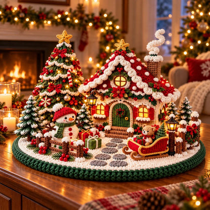 Crochet Christmas Chalet Winter Village Pattern - Amigurumi