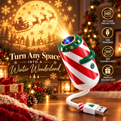 🎄 Christmas Car Window Projector – USB Holiday Projection Light ✨