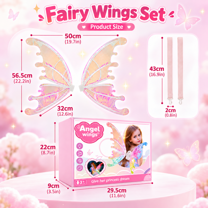 🦋 Magical Moving Butterfly Wings – Light Up Fairy Costume For Kids & Parties