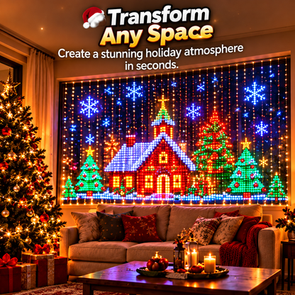 🎄 Smart LED Christmas Curtain Lights – App Controlled Animated Window Lights