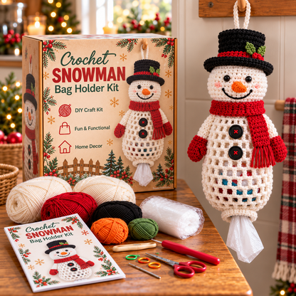 🎄🧶 Stitch a Little Christmas Helper | Crochet Bag Holder DIY Kit