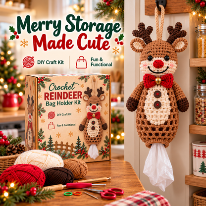 🎄🧶 Stitch a Little Christmas Helper | Crochet Bag Holder DIY Kit