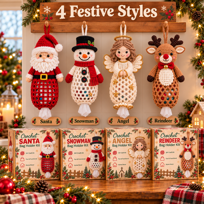 🎄🧶 Stitch a Little Christmas Helper | Crochet Bag Holder DIY Kit