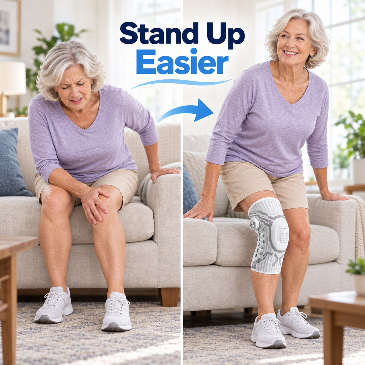 🦵 Adjustable Knee Support Brace with Dial Fit for Walking & Stairs