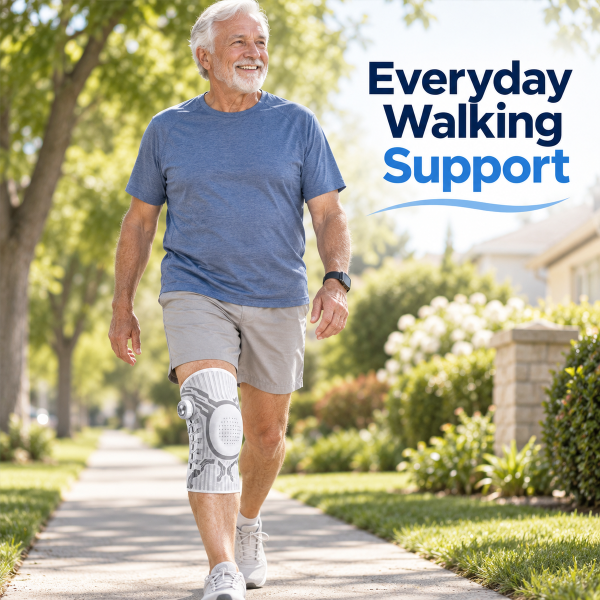 🦵 Adjustable Knee Support Brace with Dial Fit for Walking & Stairs