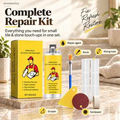 🔥Quick-Drying Tile Repair Glue - Complete Tool Kit for DIY – Fix Cracks Permanently in Minutes!✨