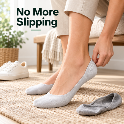 🧦 Cushioned No-Show Socks with Padded Support for Everyday Walking Comfort